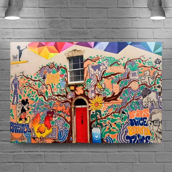 Canvas Art. English Cityscapes & Landmarks. Stokes Croft. Bristol. England.