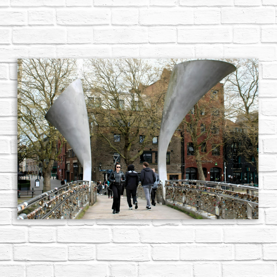 Canvas Art. English Cityscapes & Landmarks. Pero's Bridge. Bristol. England.