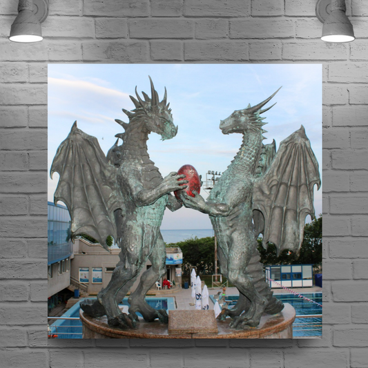 Canvas Art. Bulgarian Seascapes & Landmarks. Dragons in Love. Varna. Bulgaria.