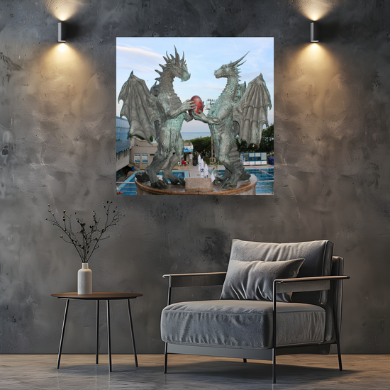 Canvas Art. Bulgarian Seascapes & Landmarks. Dragons in Love. Varna. Bulgaria.