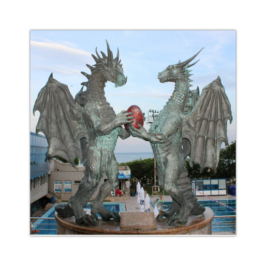 Canvas Art. Bulgarian Seascapes & Landmarks. Dragons in Love. Varna. Bulgaria.