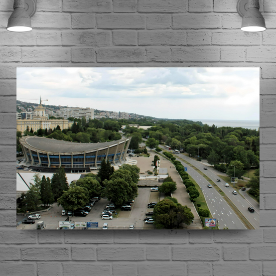 Canvas Art. Bulgarian Landscapes & Landmarks. Palace of Culture & Sports. Varna. Bulgaria.