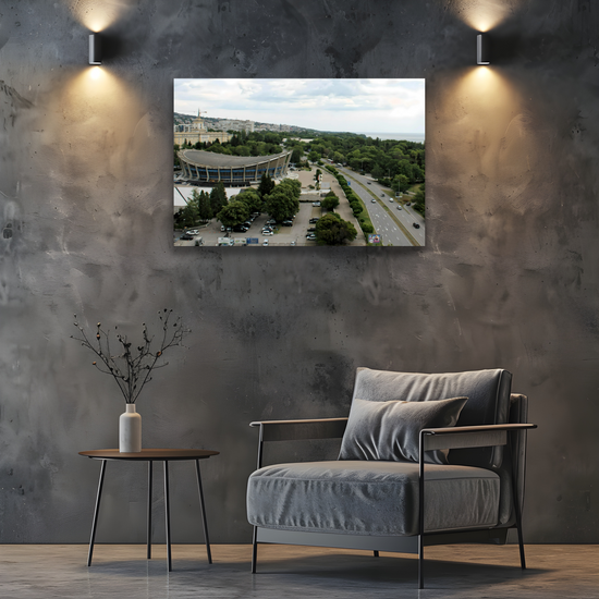 Canvas Art. Bulgarian Landscapes & Landmarks. Palace of Culture & Sports. Varna. Bulgaria.