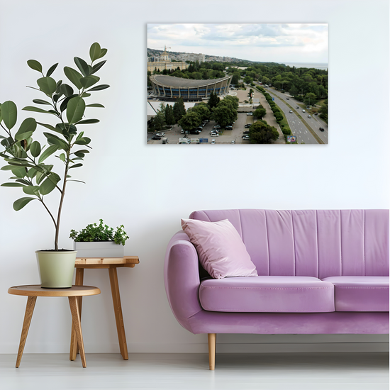 Canvas Art. Bulgarian Landscapes & Landmarks. Palace of Culture & Sports. Varna. Bulgaria.