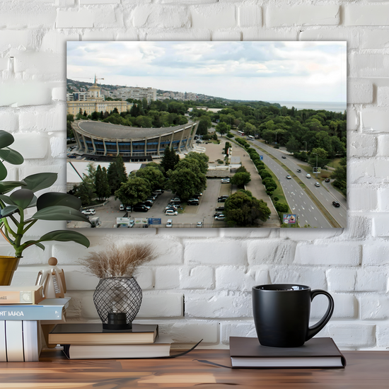 Canvas Art. Bulgarian Landscapes & Landmarks. Palace of Culture & Sports. Varna. Bulgaria.