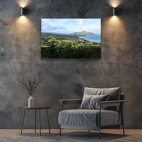 Canvas Art. Scottish Landscapes & Seascapes. Holy Isle Aerial View. Isle of Arran. Scotland.