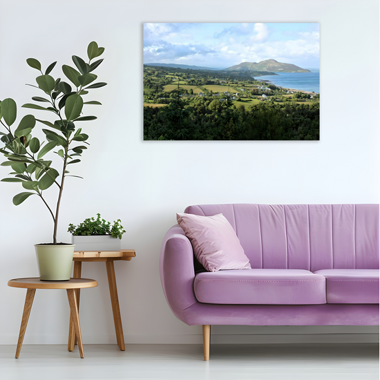 Canvas Art. Scottish Landscapes & Seascapes. Holy Isle Aerial View. Isle of Arran. Scotland.