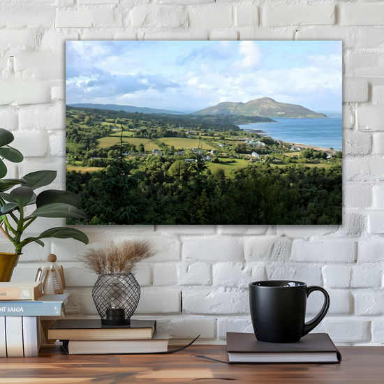 Canvas Art. Scottish Landscapes & Seascapes. Holy Isle Aerial View. Isle of Arran. Scotland.