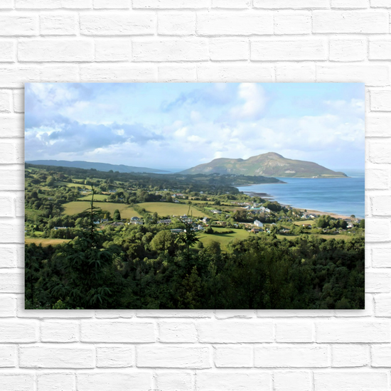 Canvas Art. Scottish Landscapes & Seascapes. Holy Isle Aerial View. Isle of Arran. Scotland.