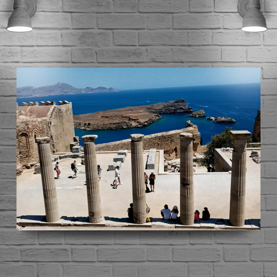 Canvas Art. Grecian Landmarks & Seascapes. Acropolis. Lindos. Rhodes. Greece.