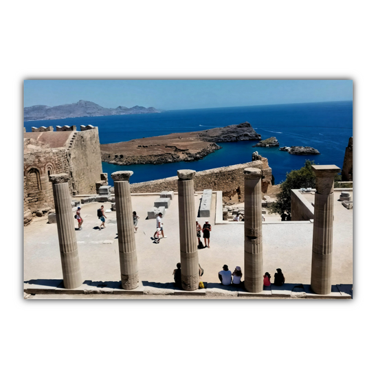 Canvas Art. Grecian Landmarks & Seascapes. Acropolis. Lindos. Rhodes. Greece.
