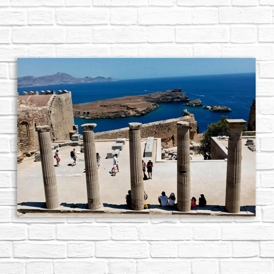 Canvas Art. Grecian Landmarks & Seascapes. Acropolis. Lindos. Rhodes. Greece.