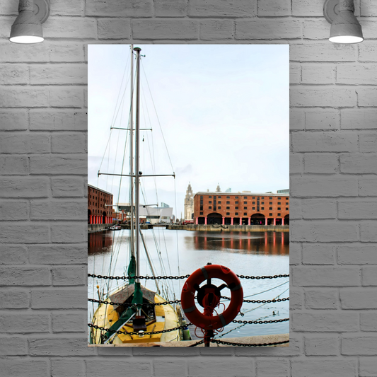 Canvas Art. English Landmarks & Riverscapes. Albert Dock. Liverpool. England.