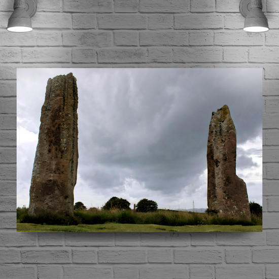 Canvas Art. Scottish Landscapes & Landmarks. Machrie Standing Stones. Isle of Arran. Scotland.