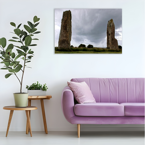 Canvas Art. Scottish Landscapes & Landmarks. Machrie Standing Stones. Isle of Arran. Scotland.