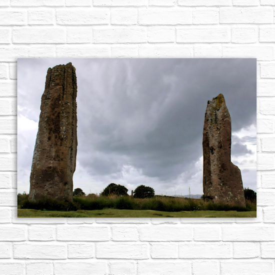 Canvas Art. Scottish Landscapes & Landmarks. Machrie Standing Stones. Isle of Arran. Scotland.