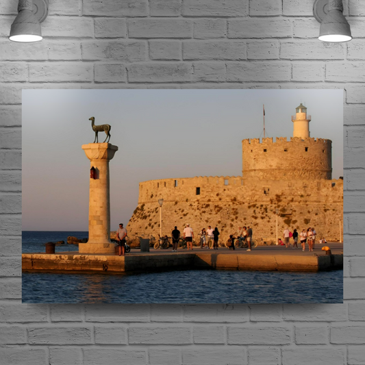 Canvas Art. Grecian Landmarks & Seascapes. Dama - Dama. Rhodes. Greece.