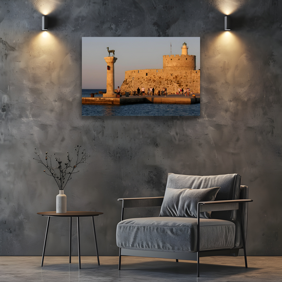 Canvas Art. Grecian Landmarks & Seascapes. Dama - Dama. Rhodes. Greece.