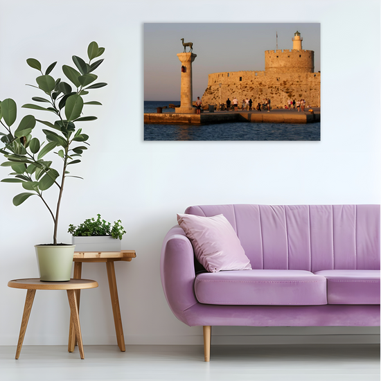 Canvas Art. Grecian Landmarks & Seascapes. Dama - Dama. Rhodes. Greece.