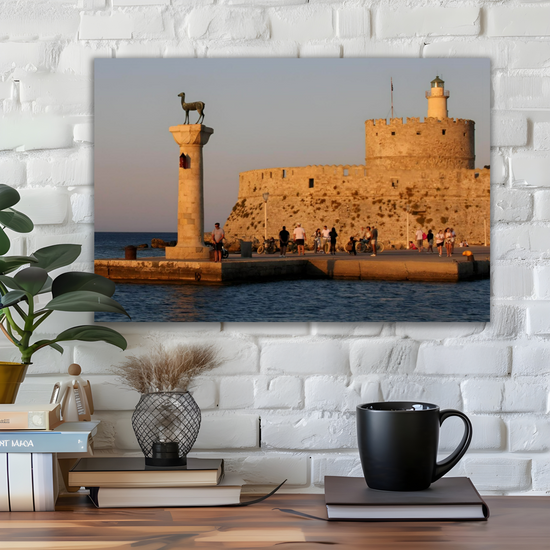 Canvas Art. Grecian Landmarks & Seascapes. Dama - Dama. Rhodes. Greece.