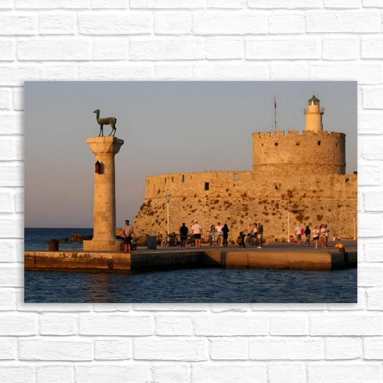Canvas Art. Grecian Landmarks & Seascapes. Dama - Dama. Rhodes. Greece.