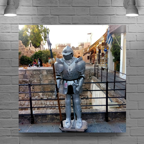 Canvas Art. Grecian Cityscapes & Landmarks. Rhodes Medieval Town. Greece.