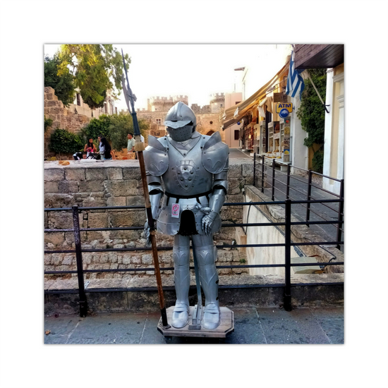 Canvas Art. Grecian Cityscapes & Landmarks. Rhodes Medieval Town. Greece.