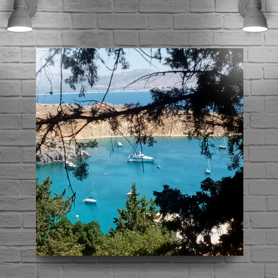 Canvas Art. Grecian Landscapes & Seascapes. Lindos. Rhodes. Greece.