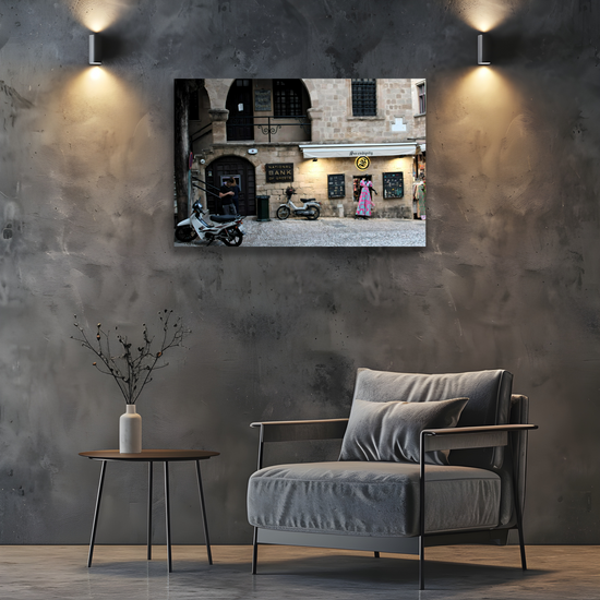 Canvas Art. Grecian Cityscapes & Landmarks. Rhodes Medieval Town. Rhodes. Greece.