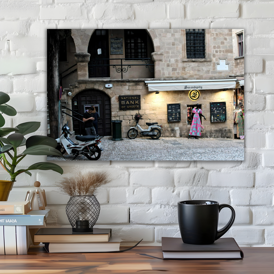 Canvas Art. Grecian Cityscapes & Landmarks. Rhodes Medieval Town. Rhodes. Greece.