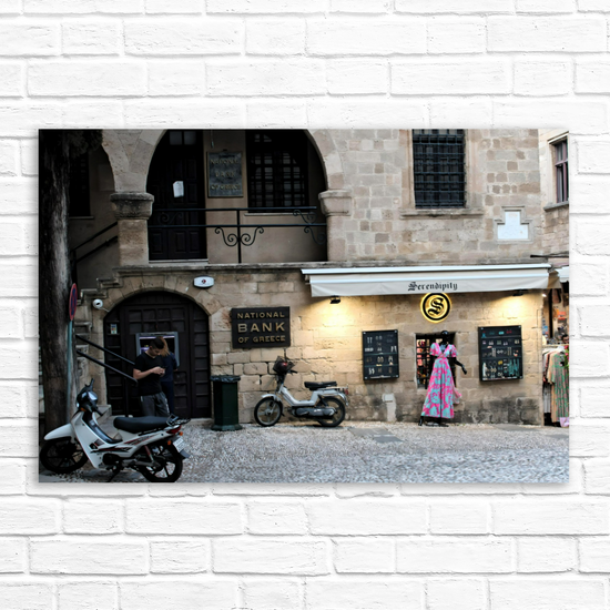 Canvas Art. Grecian Cityscapes & Landmarks. Rhodes Medieval Town. Rhodes. Greece.