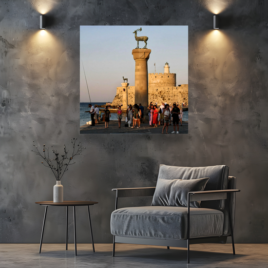 Canvas Art. Grecian Landmarks & Seascapes. Dama - Dama. Rhodes. Greece.