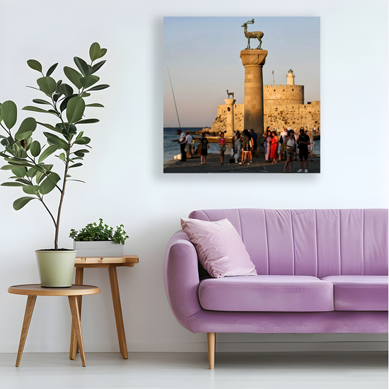 Canvas Art. Grecian Landmarks & Seascapes. Dama - Dama. Rhodes. Greece.
