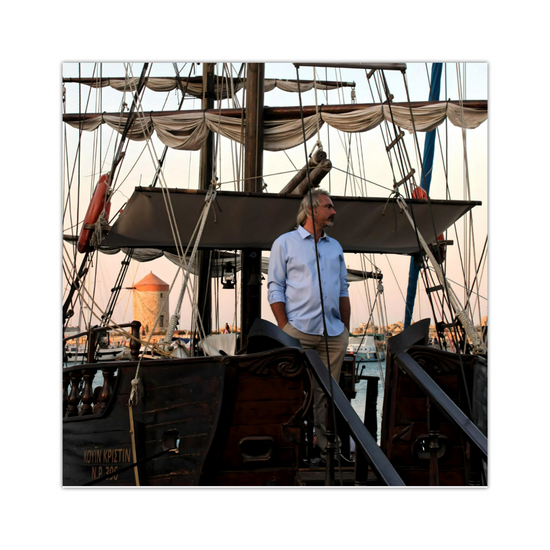 Canvas Art. Grecian Cityscapes & Seascapes. Mandraki Harbour. Rhodes. Greece.