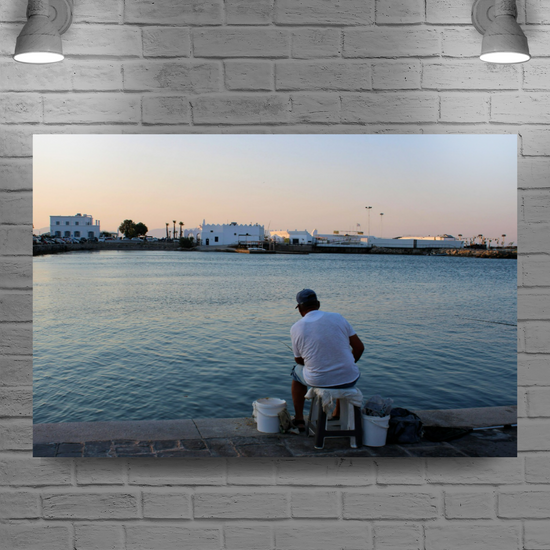 Canvas Art. Grecian Landscapes & Riverscapes. Mandraki Harbour. Rhodes. Greece.