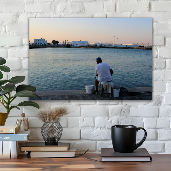 Canvas Art. Grecian Landscapes & Riverscapes. Mandraki Harbour. Rhodes. Greece.