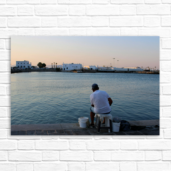 Canvas Art. Grecian Landscapes & Riverscapes. Mandraki Harbour. Rhodes. Greece.