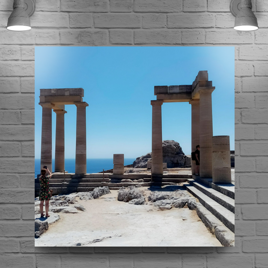 Canvas Art. Grecian Landmarks & Seascapes. Acropolis. Lindos. Rhodes. Greece.