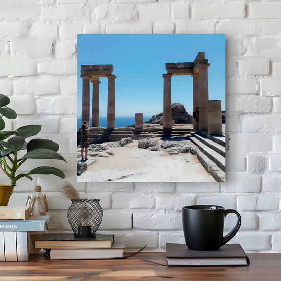 Canvas Art. Grecian Landmarks & Seascapes. Acropolis. Lindos. Rhodes. Greece.