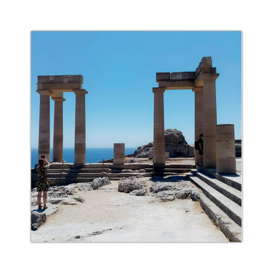 Canvas Art. Grecian Landmarks & Seascapes. Acropolis. Lindos. Rhodes. Greece.
