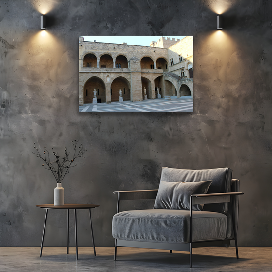 Canvas Art. Grecian Cityscapes & Landmarks. The Palace of the Grandmaster of the Knights of Rhodes. Greece.