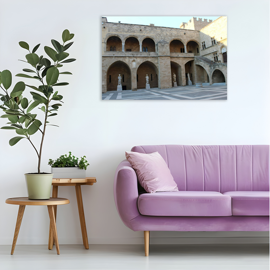 Canvas Art. Grecian Cityscapes & Landmarks. The Palace of the Grandmaster of the Knights of Rhodes. Greece.