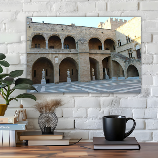 Canvas Art. Grecian Cityscapes & Landmarks. The Palace of the Grandmaster of the Knights of Rhodes. Greece.