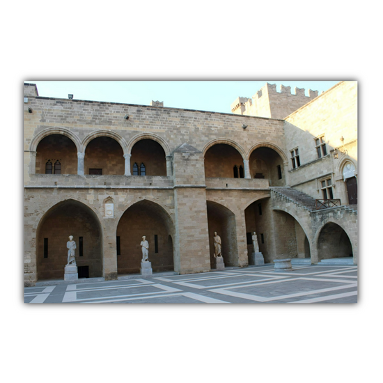 Canvas Art. Grecian Cityscapes & Landmarks. The Palace of the Grandmaster of the Knights of Rhodes. Greece.