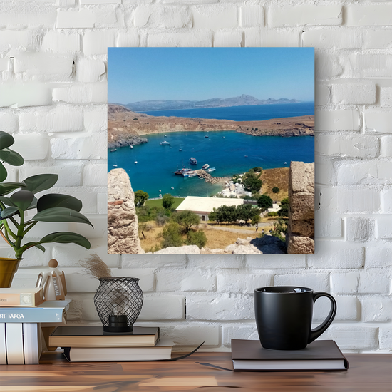 Canvas Art. Grecian  Landmarks &  Seascapes. Acropolis. Lindos. Rhodes. Greece.