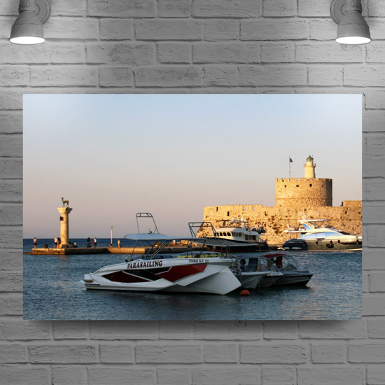 Canvas Art. Grecian Landmarks & Seascapes. Dama - Dama. Rhodes. Greece.