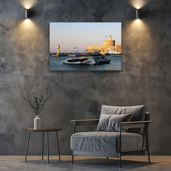 Canvas Art. Grecian Landmarks & Seascapes. Dama - Dama. Rhodes. Greece.