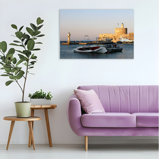 Canvas Art. Grecian Landmarks & Seascapes. Dama - Dama. Rhodes. Greece.