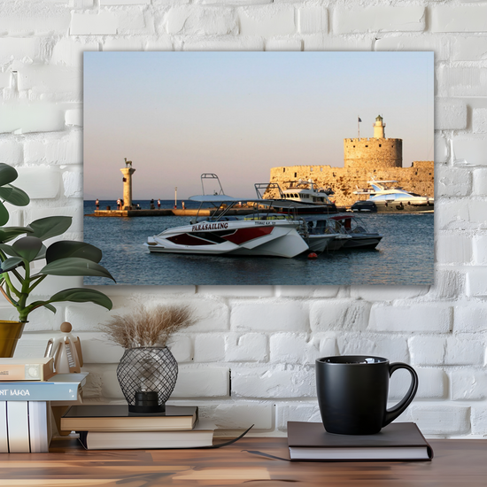 Canvas Art. Grecian Landmarks & Seascapes. Dama - Dama. Rhodes. Greece.