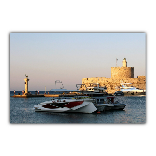 Canvas Art. Grecian Landmarks & Seascapes. Dama - Dama. Rhodes. Greece.